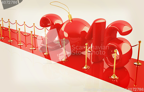 Image of Happy new 2016 year on New Year\'s path to the success. 3D illust