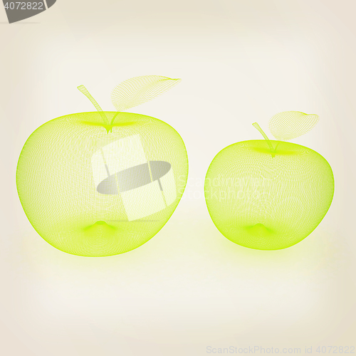 Image of Applea. 3D illustration. Vintage style.
