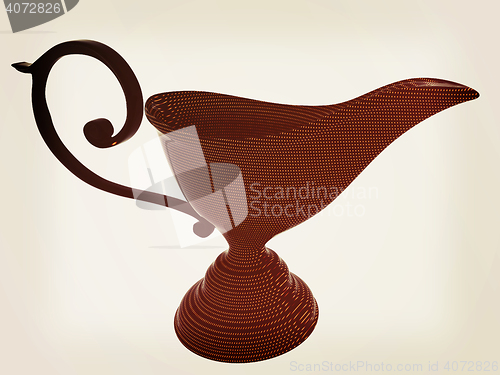 Image of Vase in the eastern style. 3D illustration. Vintage style.