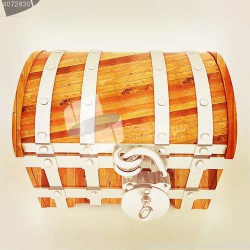 Image of The chest. 3D illustration. Vintage style.