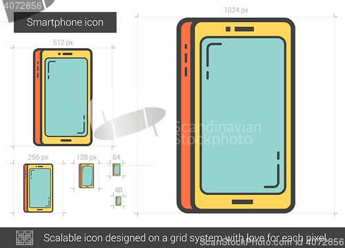 Image of Smartphone line icon.
