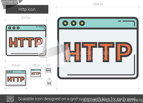 Image of Http line icon.