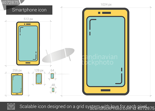 Image of Smartphone line icon.