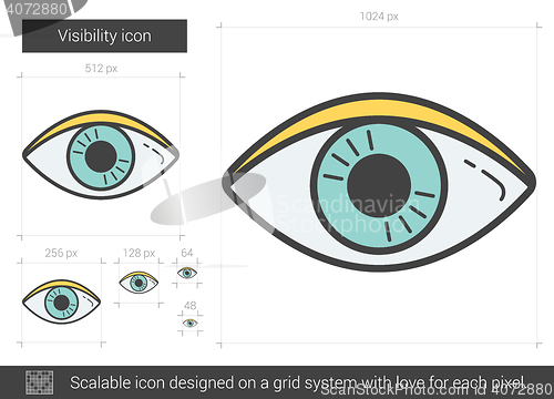 Image of Visibility line icon.