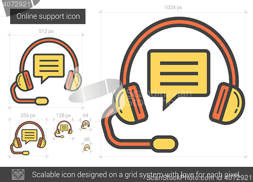 Image of Online support line icon.