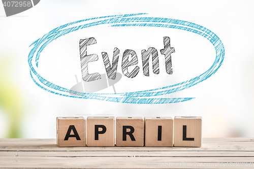 Image of Event in april launch sign