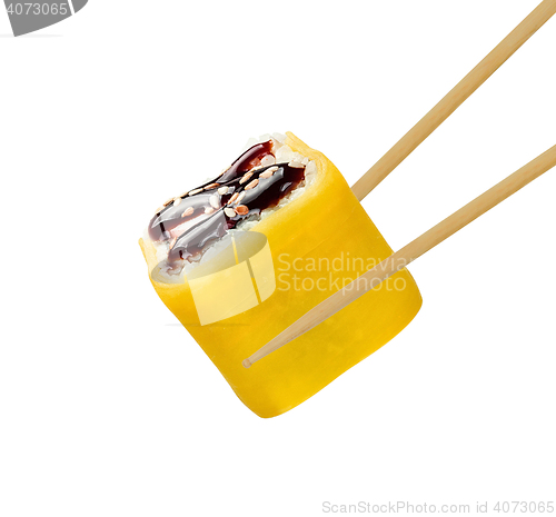 Image of sushi  roll isolated on white