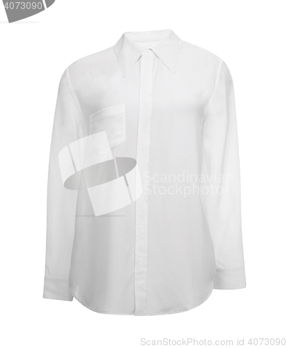 Image of white shirt with long sleeves