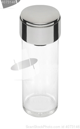 Image of Empty transparent medical container
