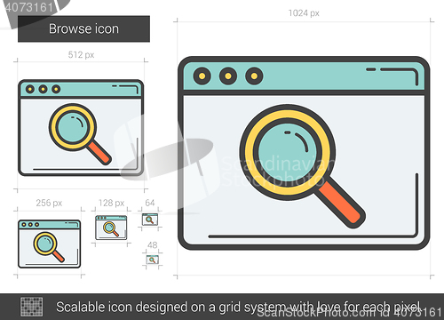 Image of Browse line icon.