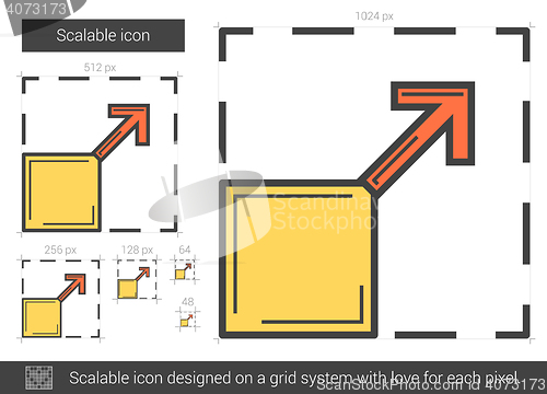 Image of Scalable line icon.