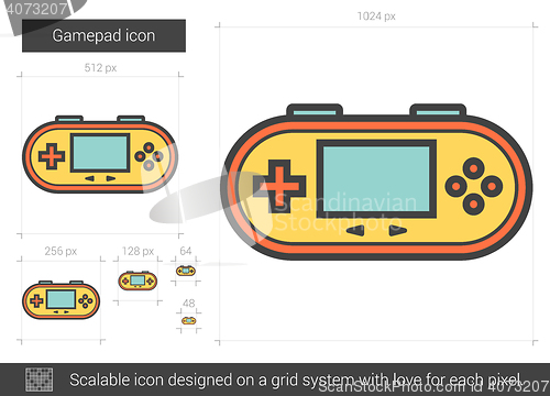 Image of Gamepad line icon.