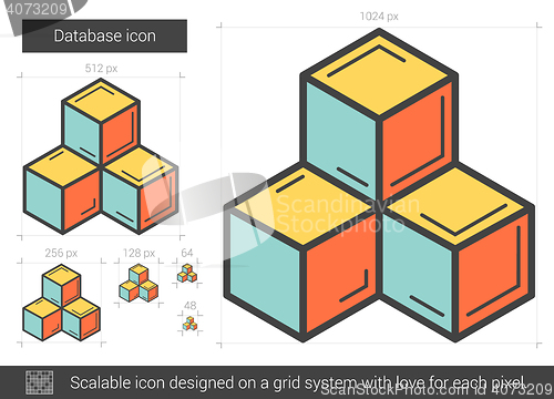 Image of Database line icon.