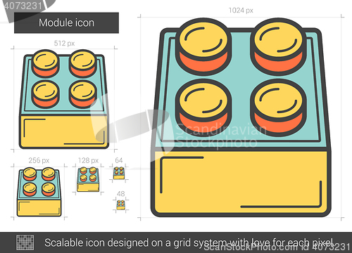 Image of Module line icon.