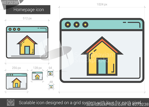 Image of Homepage line icon.