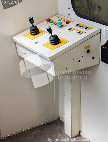 Image of Old control panel, aviation bridge