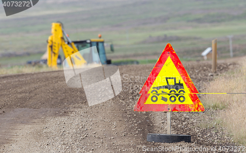 Image of Roadworks sign - Iceland