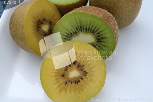 Image of Yellow and green kiwi