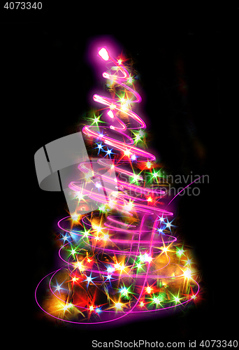 Image of abstract christmas tree
