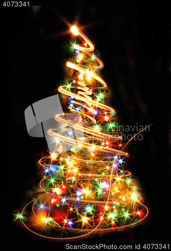 Image of abstract christmas tree