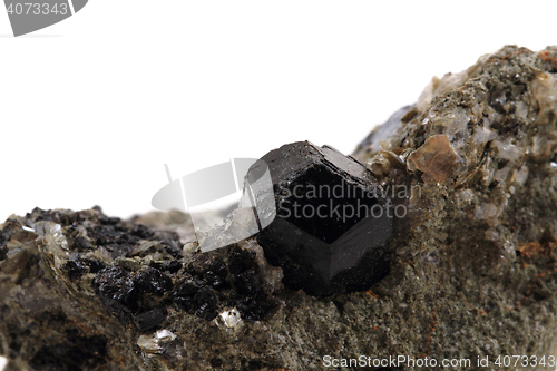 Image of schorl mineral isolated