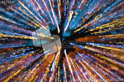Image of christmas background from blue xmas lights