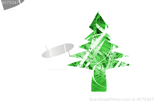 Image of christmas tree from the paper