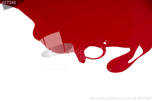 Image of Red flowing paint