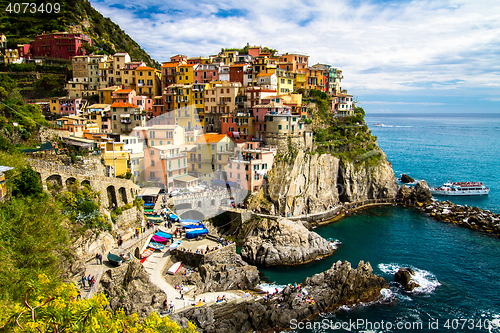 Image of Traditional Manarola village, Cinque Terre, Italy, Europe.