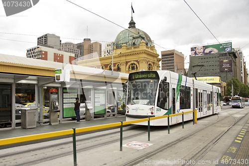 Image of Trams in Melbourne, Flinders Street Station