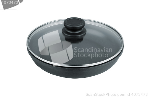 Image of black frying pan isolated 
