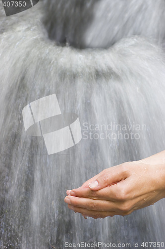 Image of Hands scooping water