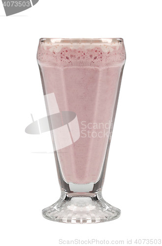 Image of Pink milk shake isolated
