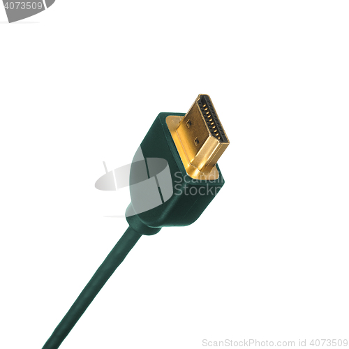 Image of tech cable with plug isolated 