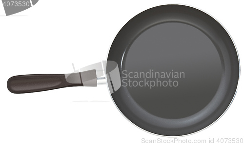 Image of empty pan isolated on white