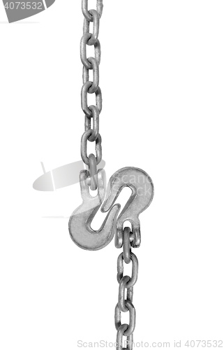 Image of Metal hooks isolated on white