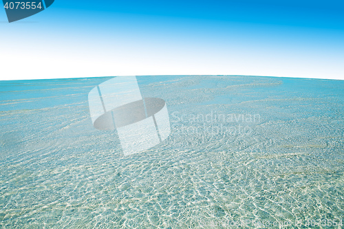 Image of sea beach blue sky