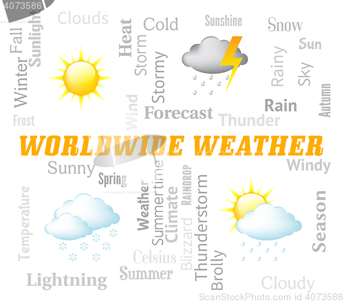 Image of Worldwide Weather Represents Earth Forecast And Worldly