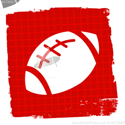 Image of Rugby Ball Represents League Sign And Match