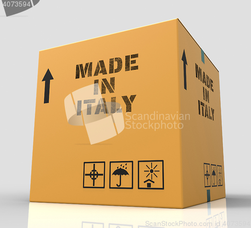 Image of Made In Italy Represents Product Export And Purchase 3d Renderin