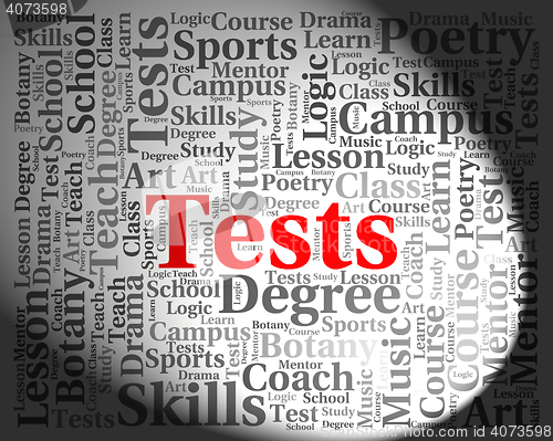 Image of Tests Word Shows Examinations Examination And Questions