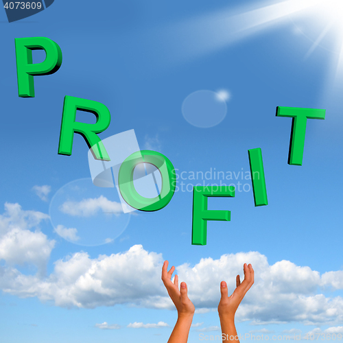 Image of Catching Profit Word Representing Market And Trade Earnings