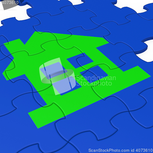 Image of House Puzzle Shows Real Estate
