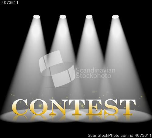 Image of Contest Spotlight Shows Floodlight Competitive And Lights