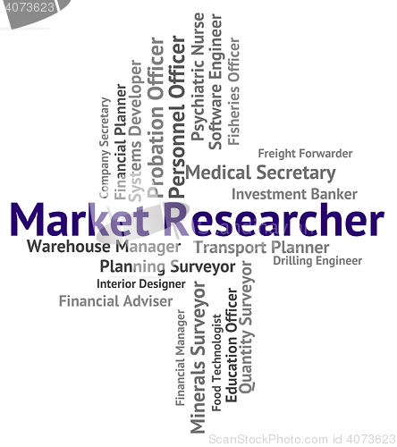 Image of Market Researcher Shows Gathering Data And Researching