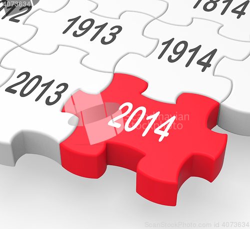 Image of 2014 Puzzle Piece Shows New Year\'s Resolutions