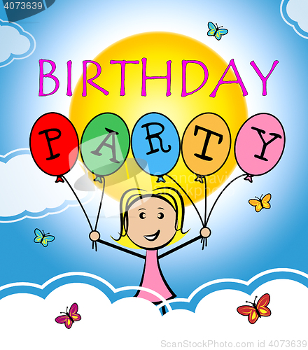 Image of Birthday Party Shows Happiness Congratulations And Greetings