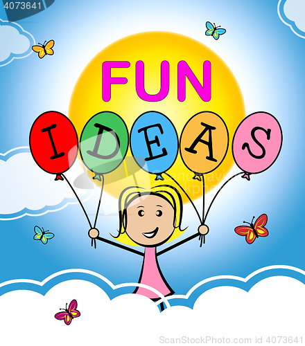 Image of Fun Ideas Shows Think Planning And Happy