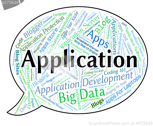 Image of Application Word Shows Apps Www And Programming