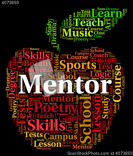 Image of Mentor Word Represents Text Counsellors And Confidants